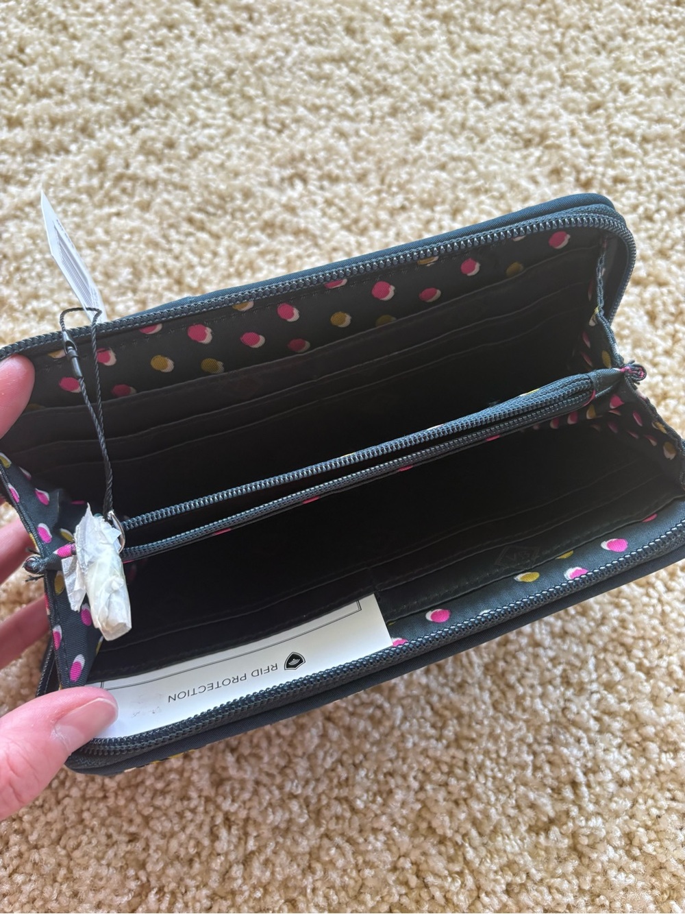 Vera Bradley RFID Georgia Wallet Falling Flowers Floral Zip Around‎ - Picture 5 of 7